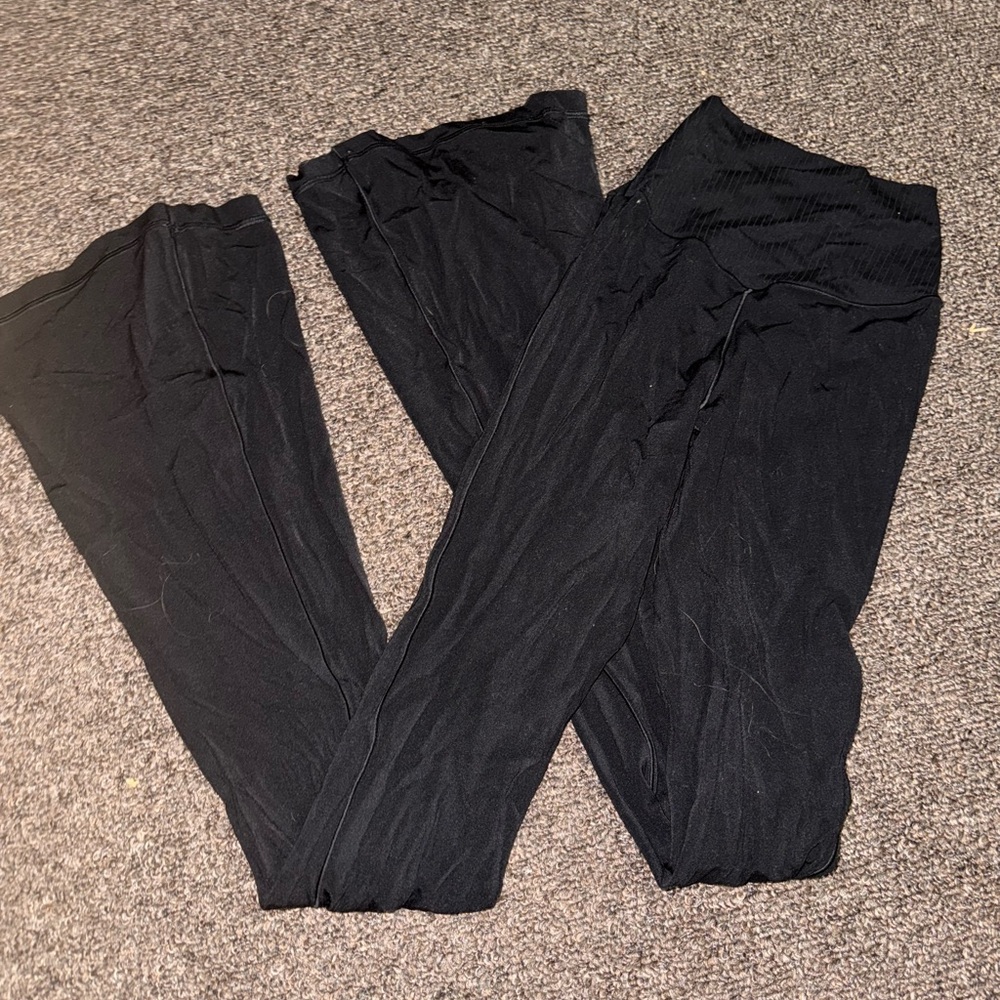 Aerie Black Ribbed Leggings